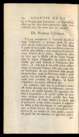 Du Nouveau Testament