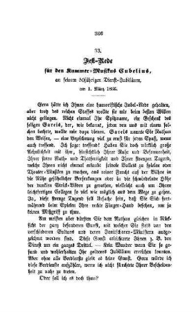 33. Fest-Rede für den Kammer-Musikus Cubelius