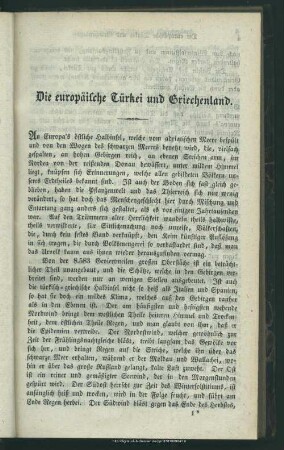 Die europäische Türkei und Griechenland