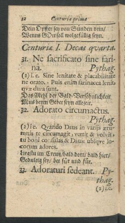 Centuriae I. Decas quarta.