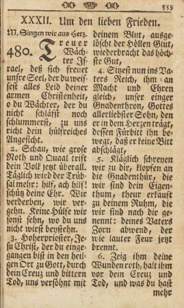 XXXII. Um den lieben Frieden.