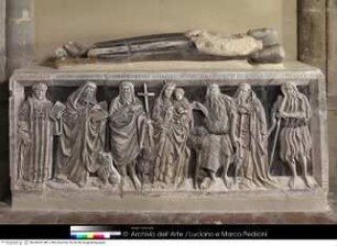 Grabmal des Antonio Penna (und des Onofrio Penna), Madonna mit den Heiligen Leonhard, Hieronymus, Johannes dem Täufer, Paulus Eremita, Antonius Abbas und Honuphrius