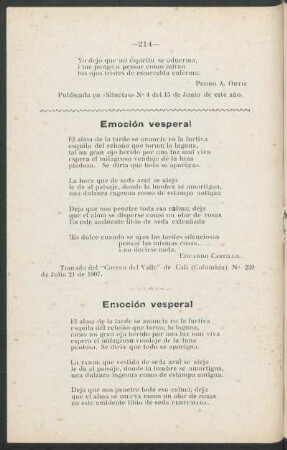 Emoción vesperal