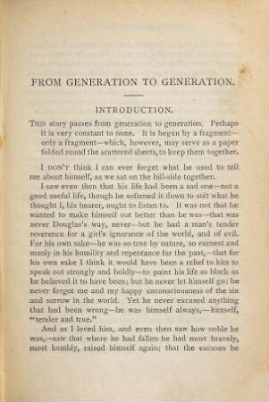 From generation to generation