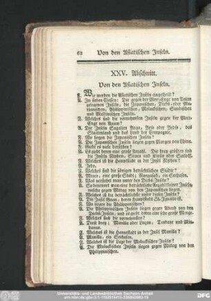 XXV. Abschnitt. Von den Asiatischen Inseln.