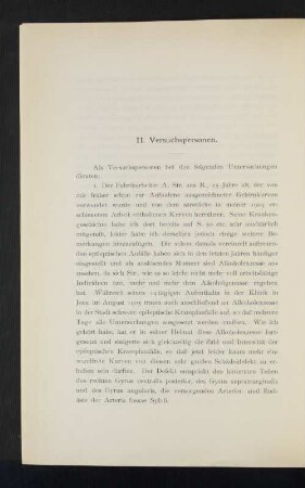 II. Versuchspersonen.