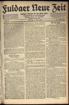 Ausgabe vom Dienstag, den 21. März 1922.