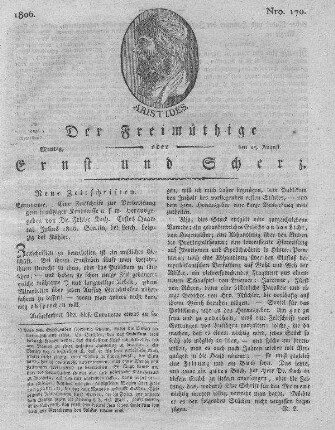 Nro. 170, Montag den 25. August 1806
