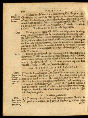 III. Doctrina Specialis De Regno Gratiae.
