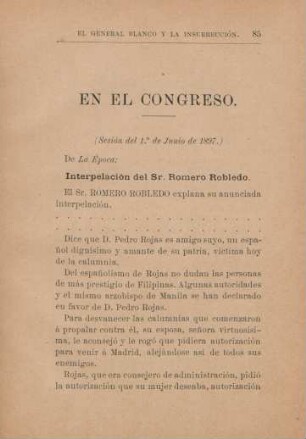 En el congreso