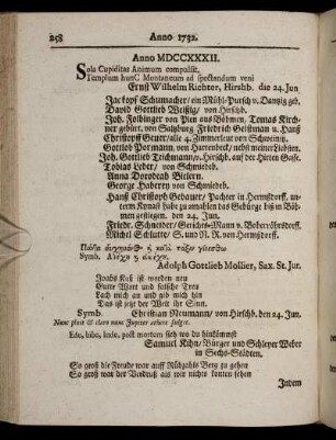 Anno 1732 – Anno 1735