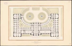 Kollegiengebäude der Kaiser-Wilhelm-Universität Straßburg Wettbewerb: Grundriss EG 1:200