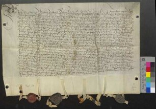 Markgraf Ernst von Baden und das Kloster St. Klara in Kleinbasel vereinbaren sich gütlich wegen des Weinzehnten zu Grenzach.