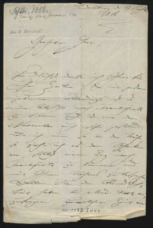 Brief an Heinrich Henkel : 17.09.1856