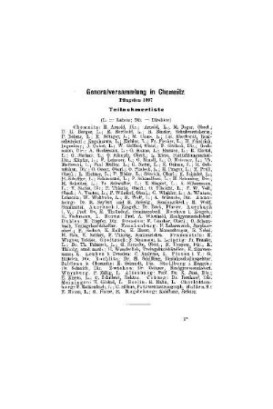 Generalversammlung in Chemnitz : Pfingsten 1907