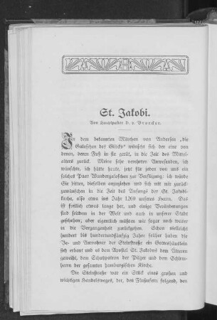 St. Jakobi. von Hauptpastor D. v. Broecker.