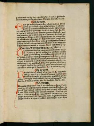 7r-12r, Dominica prima in quadragesima... - In Penthecoste. De eodem