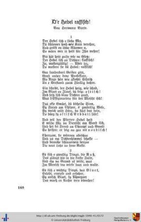 D_'r Hebel rassisch! (Gedicht)