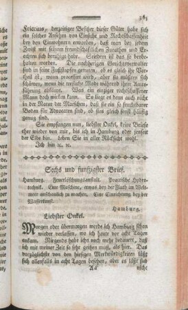 Sechs und funfzigster Brief.