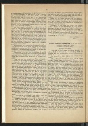 Siebente ordentliche Versammlung, am 9. April 1881