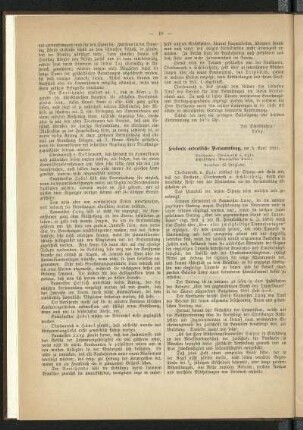 Siebente ordentliche Versammlung, am 9. April 1881