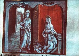 Stundenbuch aus Amboise — Christus erscheint Maria, Folio 87 recto