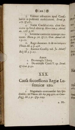 XXX. Causa successionis Regiae Lusitanicae 1580