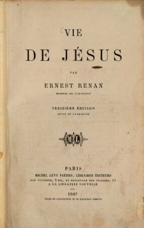 Vie de Jésus