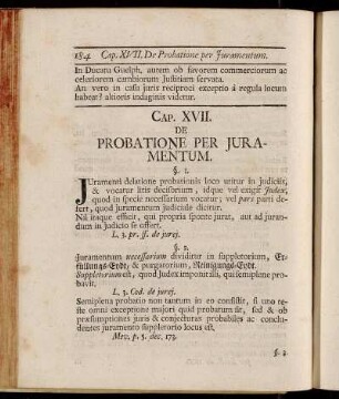 Cap. XVII. De Probatione Per Juramentum.