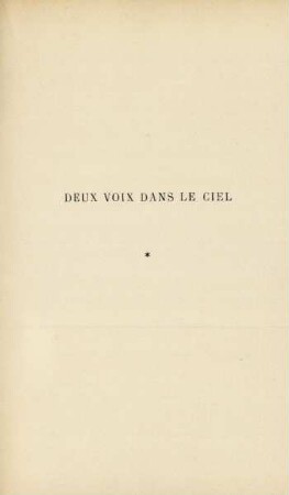 Deux voix dans le ciel