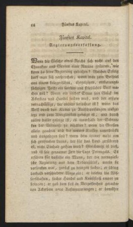Fünftes Kapitel. Regierungsverfassung.