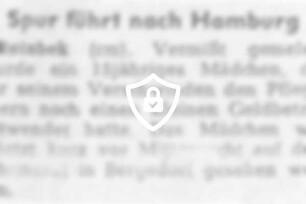 Spur führt nach Hamburg