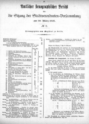 No 11, 29. März 1898
