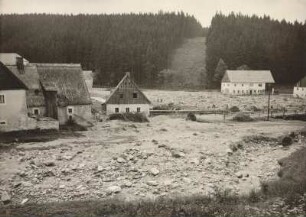 Fürstenwalde, Erosion im Flussbett nach Unwetterkatastrophe vom 8./9. Juli 1927