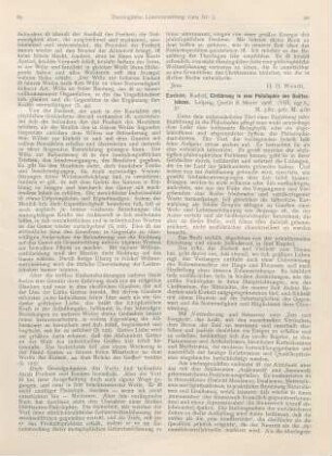 90-91 [Rezension] Eucken , Rudolf, Einführung in eine Philosophie des Geisteslebens