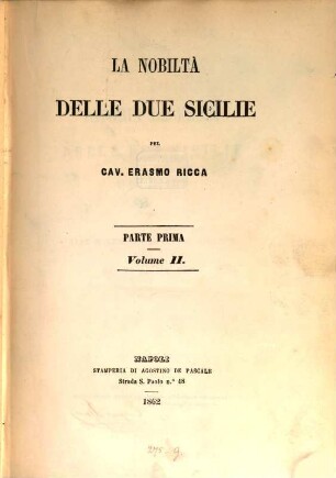 La Nobilità del regno delle due Sicilie, 1,2