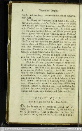 Erster Theil. Von der Schönheit der Baukunst