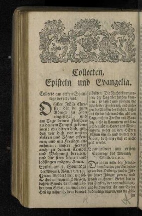 Collecten, Episteln und Evangelia.