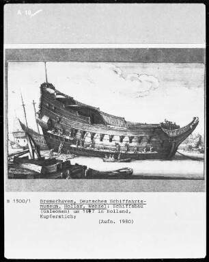 Holländische Schiffe — Schiffsrumpf im Dock