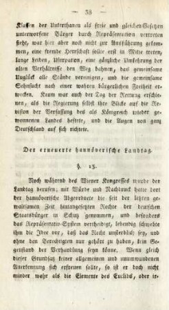 Der erneuerte hannoverische Landtag