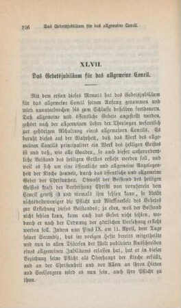 726-731 Das Gebetsjubiläum für das allgemeine Concil