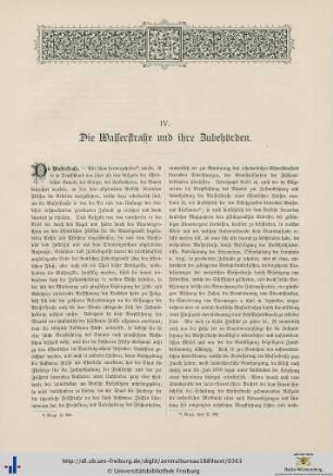 Die Wasserstraße und ihre Zubehörden.