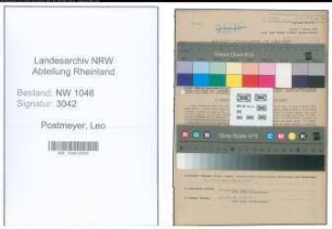 Entnazifizierung Leo Postmeyer , geb. 08.06.1900 ()
