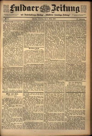 Ausgabe vom Dienstag, den 08. März 1898.