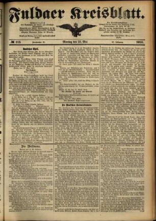 Ausgabe vom Montag, den 23. Mai 1910.