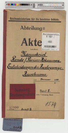 Ronde, Pariser Abkommen. (Entscheidungen des Auslegungsausschusses)