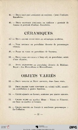 Cèramiques (Nr. 47-51)