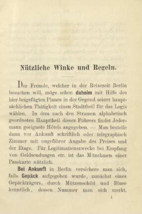Nützliche Winke und Regeln