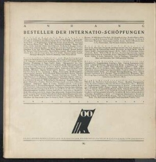 Besteller der Internatio-Schöpfungen