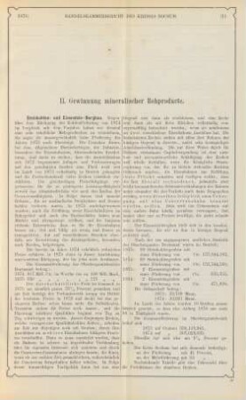 II. Gewinnung mineralischer Rohproducte.